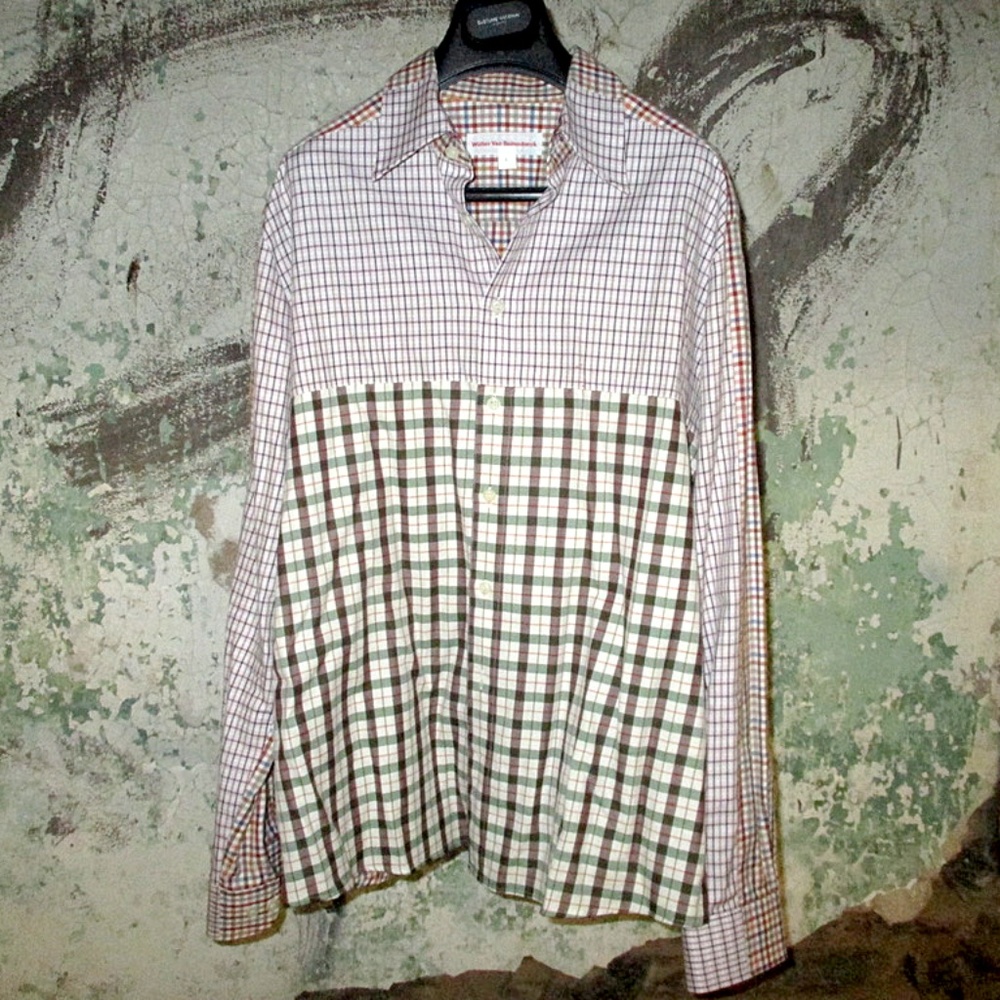 Walter Van Beirendonck mixed check shirt